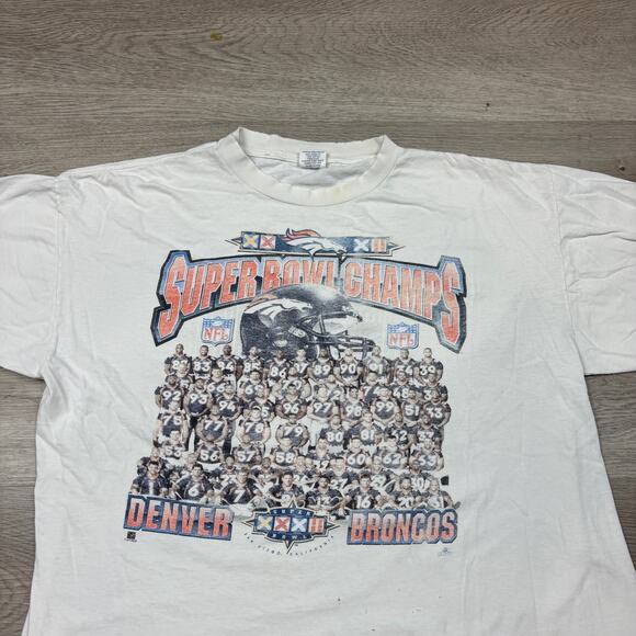 Vintage 1998 Starter Denver Broncos Superbowl T Shirt Men's XL - Picture 2 of 13
